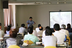 (写真)2016年5月29日,兵庫県立大学公開講座,久美浜,日本における石材の特徴や分布,石材利用等に関する講義